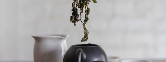 hold leaves with pot