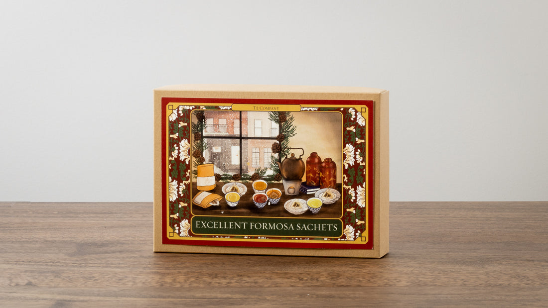 Excellent Formosa Sachets box on wooden table.