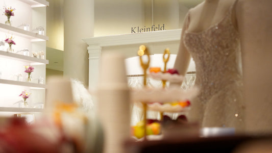 Kleinfeld logo and bride dress