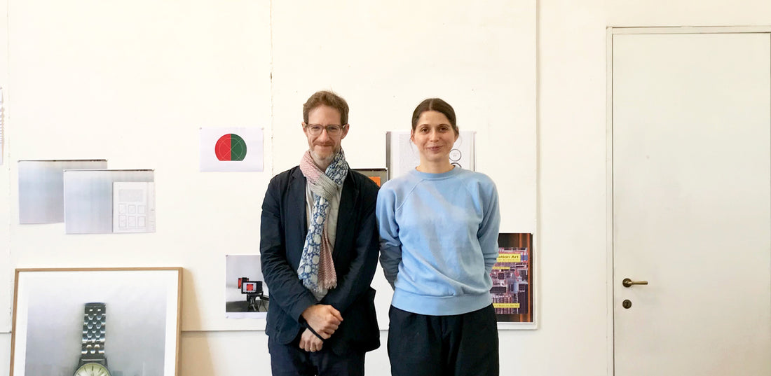 Luise Stauss and Nicholas Blechman in the office