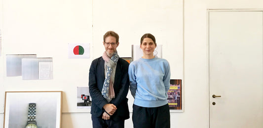 Luise Stauss and Nicholas Blechman in the office