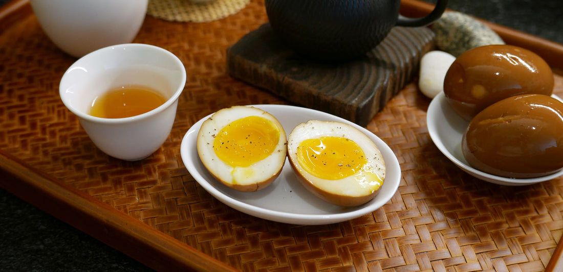 perfect soft boil egg on display