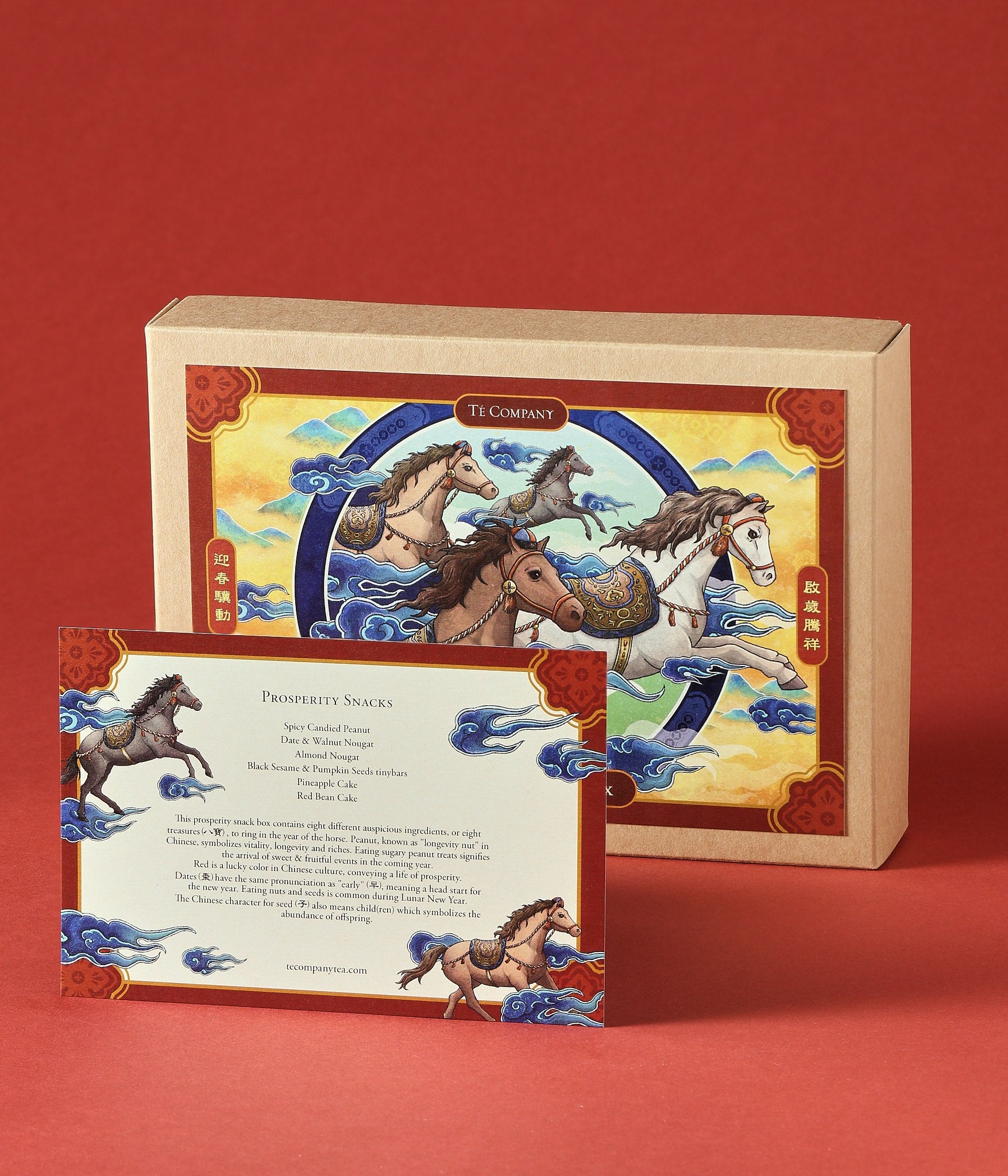 Lunar New Year snack box and product insert