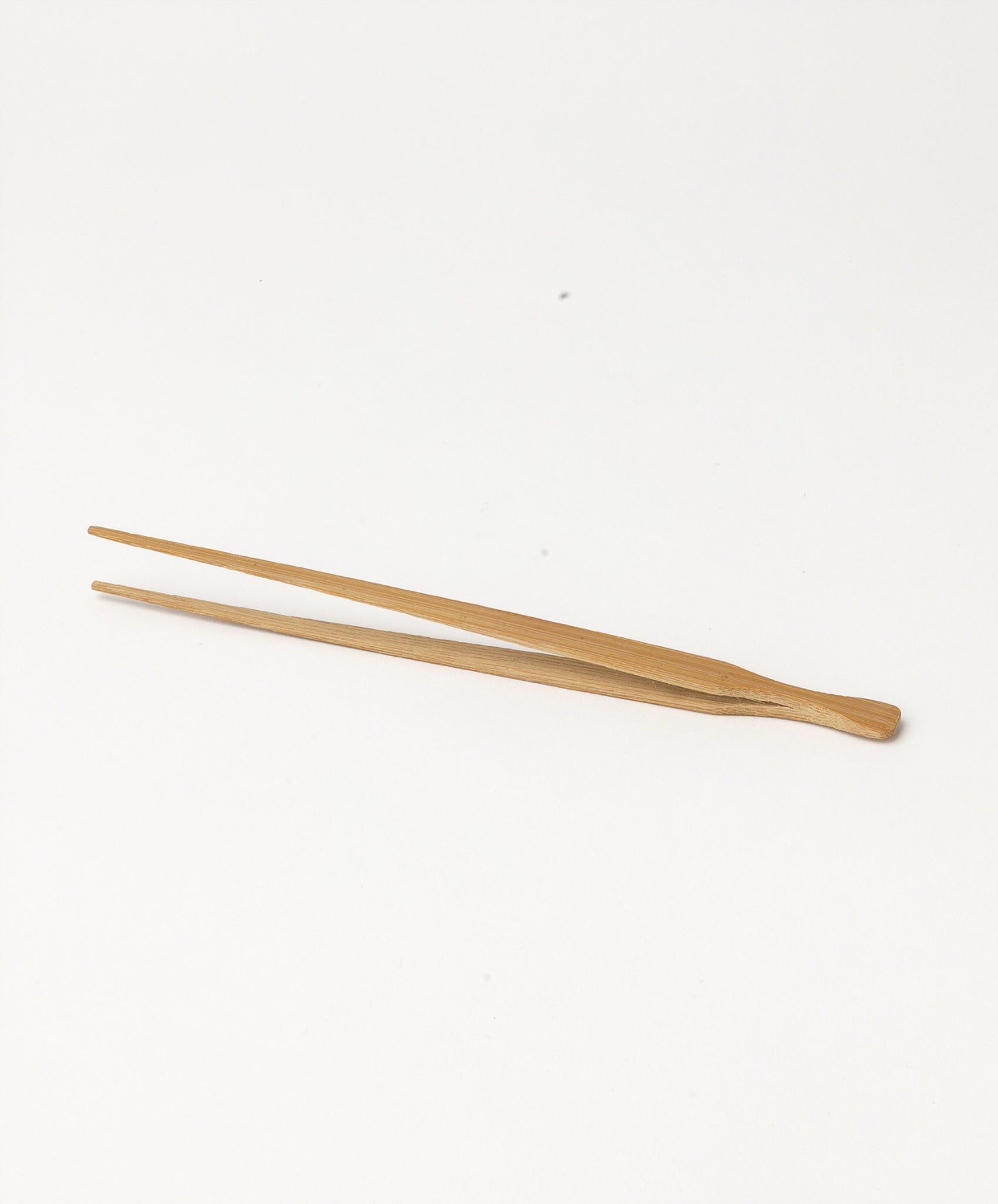 Side view of the Bamboo Tea Tongs.