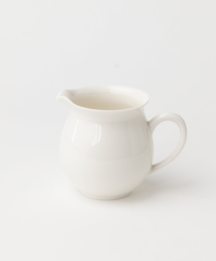 9oz white porcelain pitcher