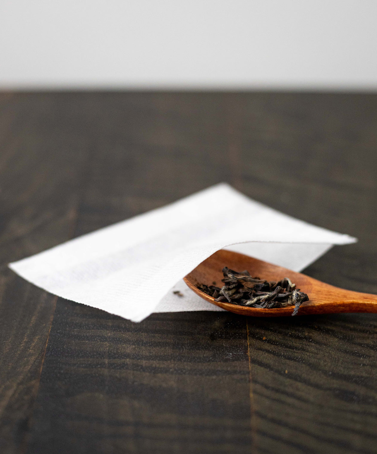 cotton tea bag close up